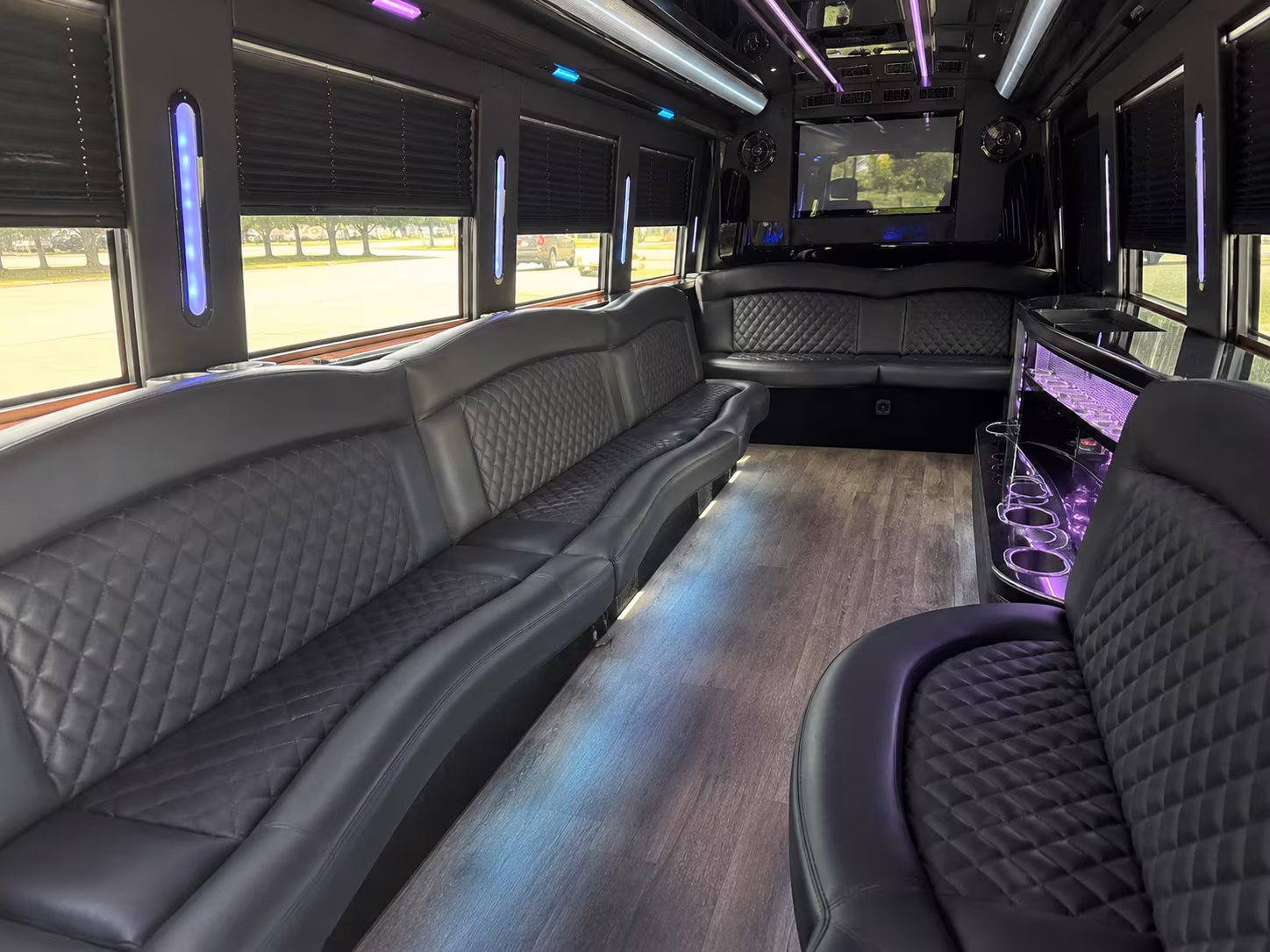 Atlanta Bachelor & Bachelorette Transportation party bus exterior