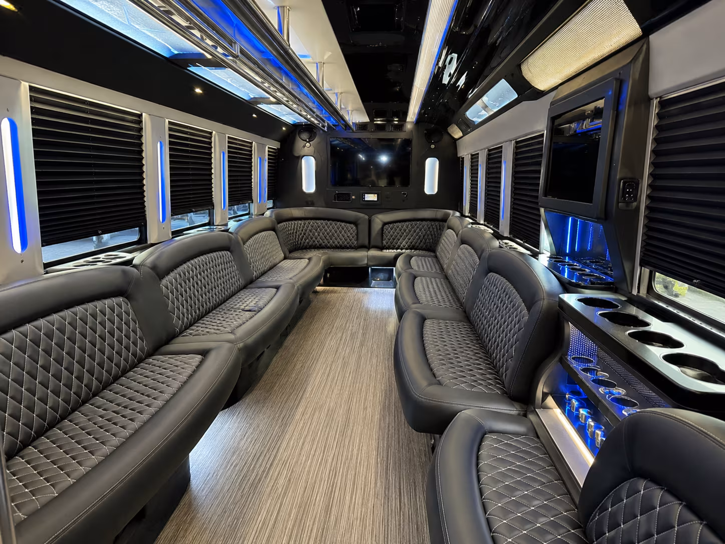Atlanta Private Event Transportation party bus interior