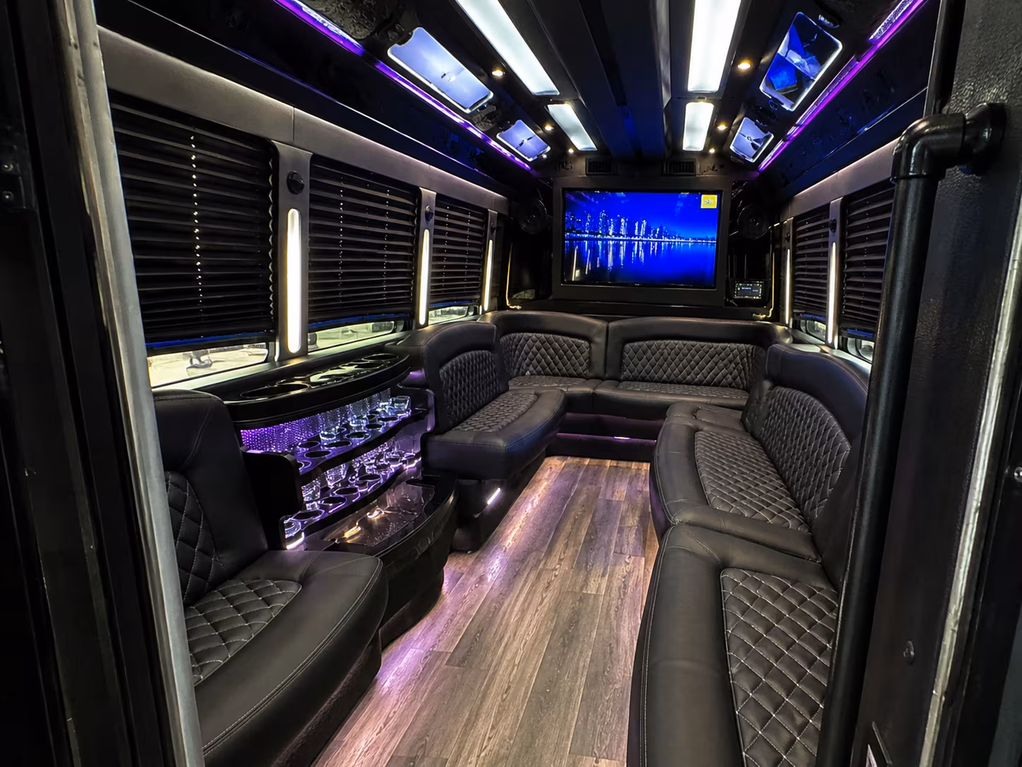 Atlanta Private Event Transportation party bus exterior
