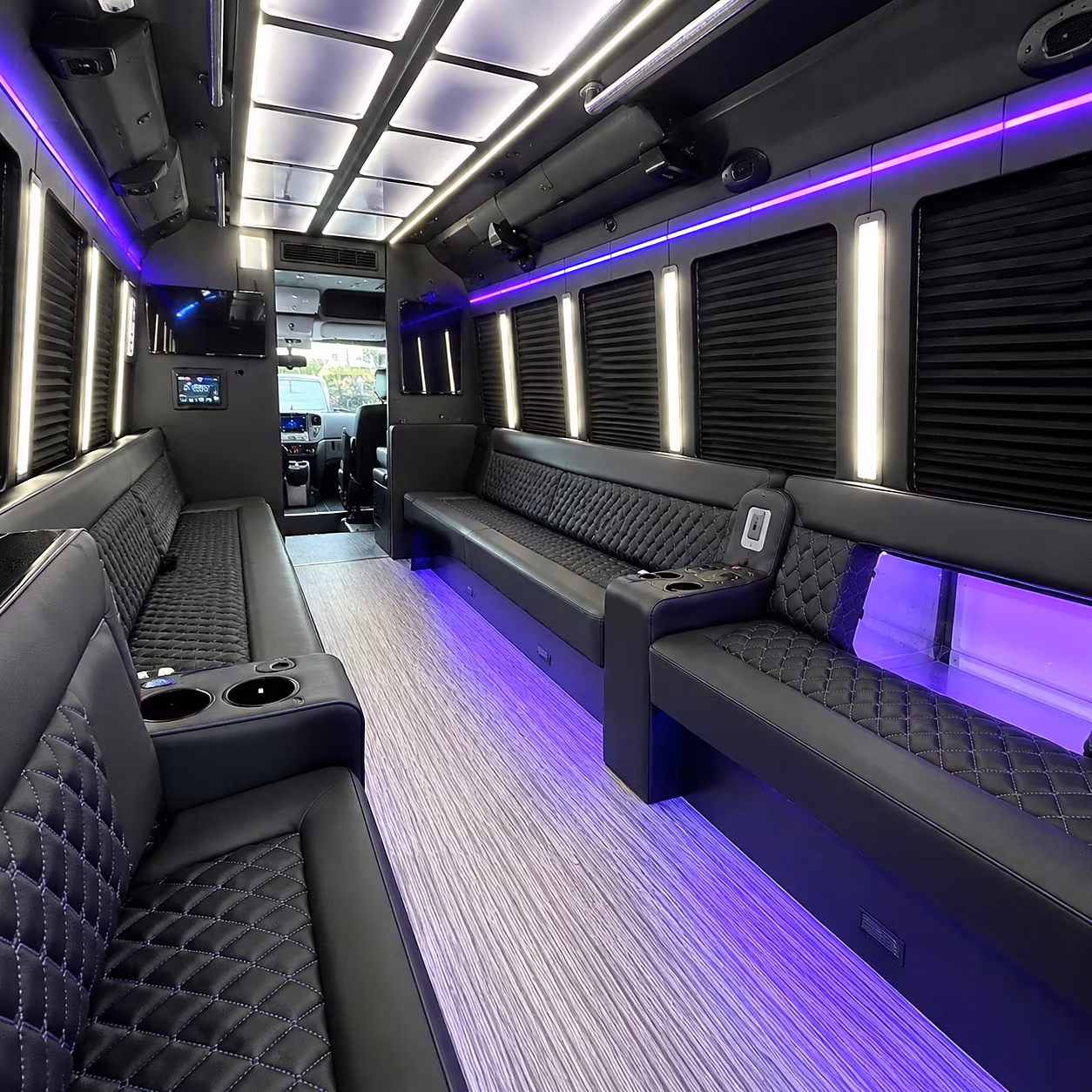 Atlanta Prom & Homecoming Transportation party bus interior