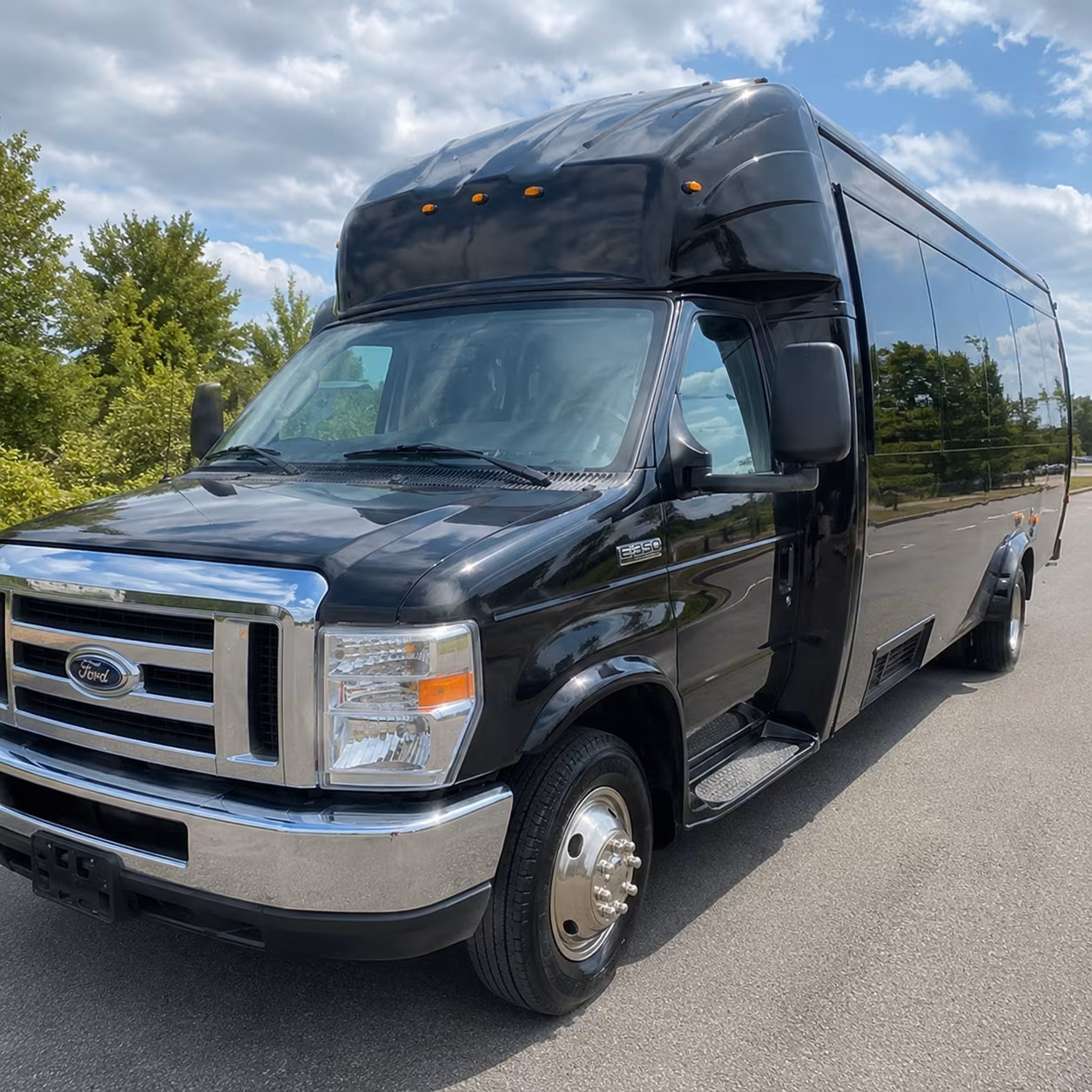 Atlanta Sporting Event Transportation party bus exterior