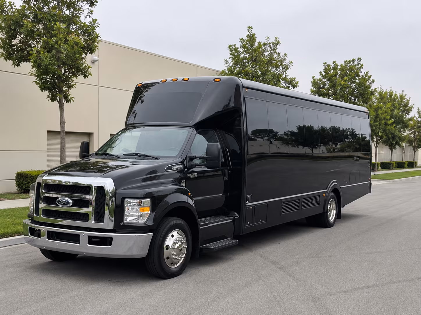 Atlanta Sporting Event Transportation party bus exterior