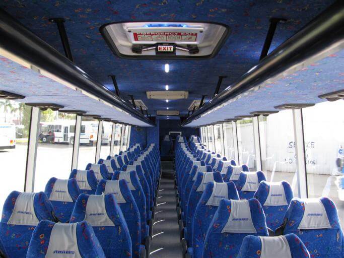 Athens 56 Passenger Charter Bus Interior