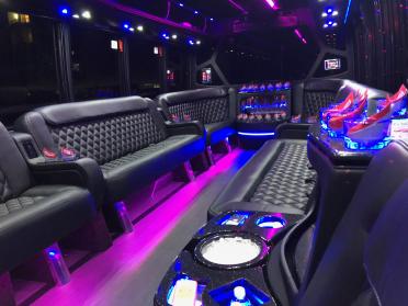 Sandy Springs 15 Passenger Party Bus Interior