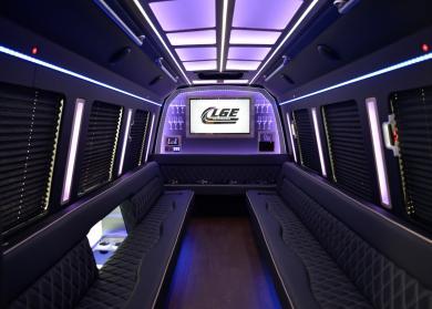Savannah 18 Passenger Limo Bus Interior