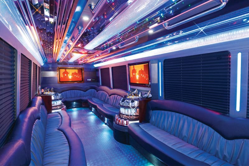 Savannah 20 Passenger Party Bus Interior